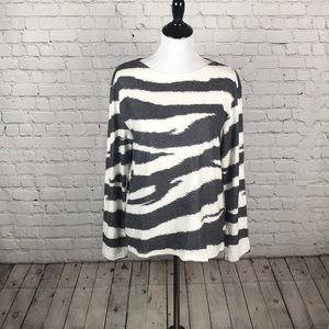 Size Medium Zebra striped long sleeve